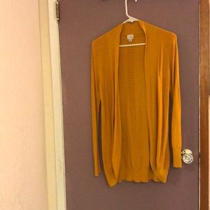 Gold Cozy Long Cardigan